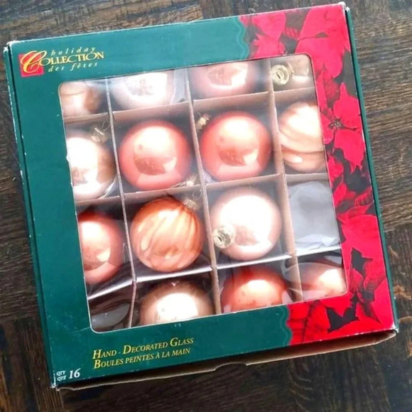 Vintage Holiday Collection  des fêtes Hand decorated Glass - Picture 1 of 3